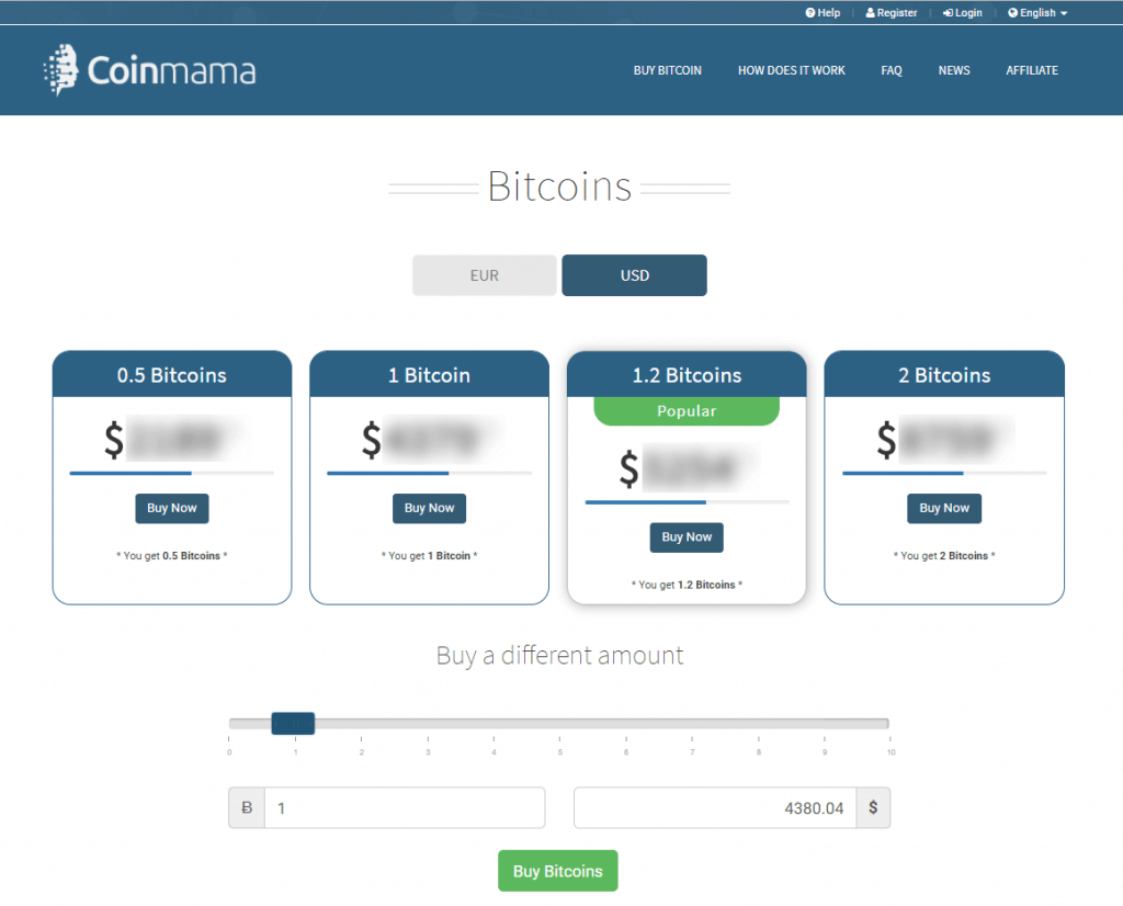 Exchange bitcoin with Coinmama