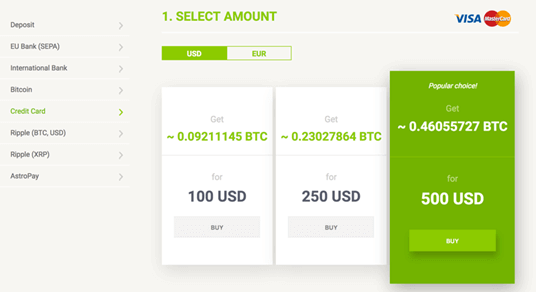 is bitstamp credit card bitcoin instant