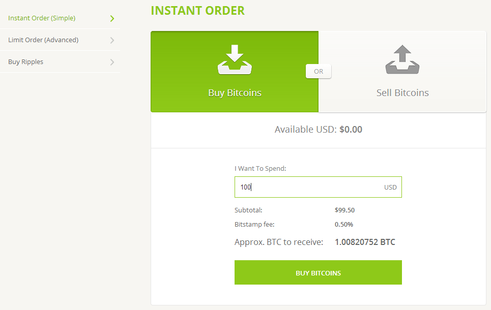 what is the fee for buying bitcoins on bitstamp