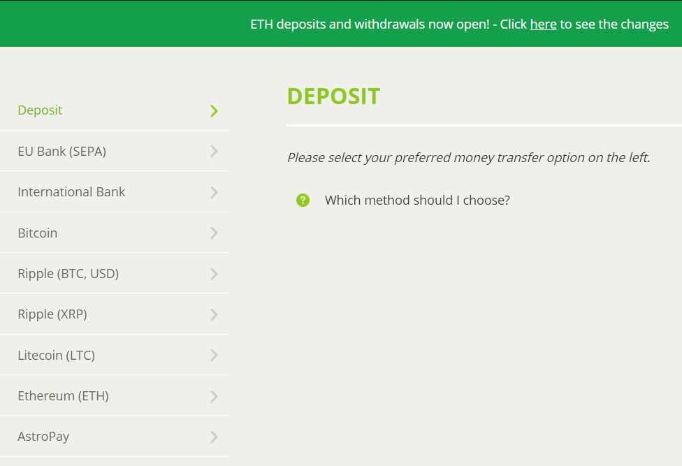 deposit into bitstamp