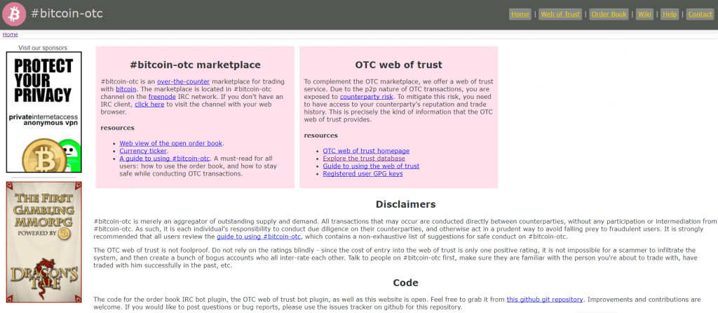 Bitcoin-OTC marketplace