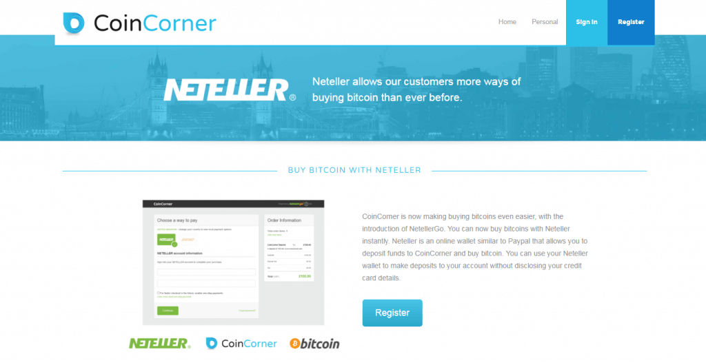 Bitcoin with NETELLER on CoinCorner