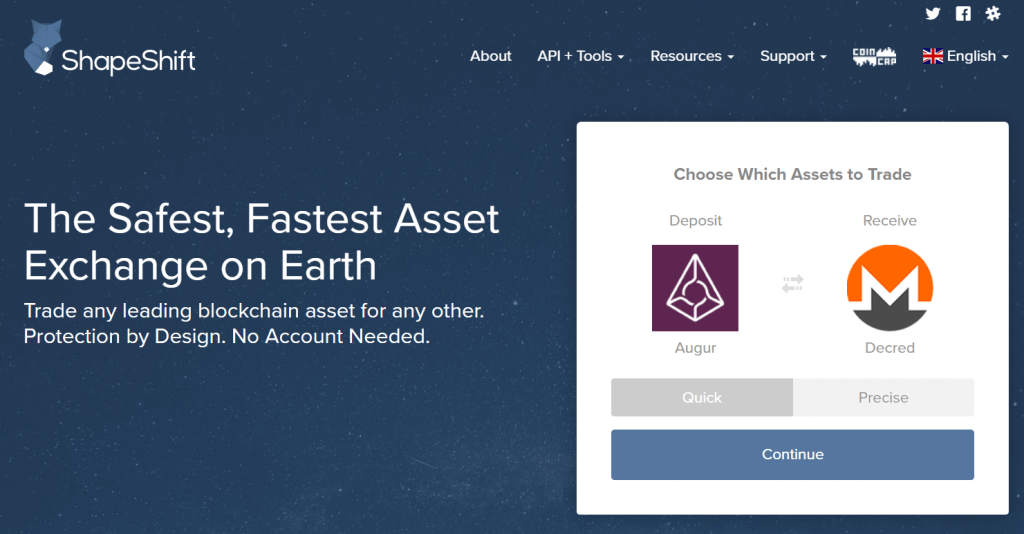 Buy bitcoin with ShapeShift