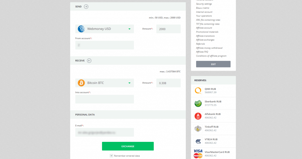 Exchange WebMoney to bitcoin