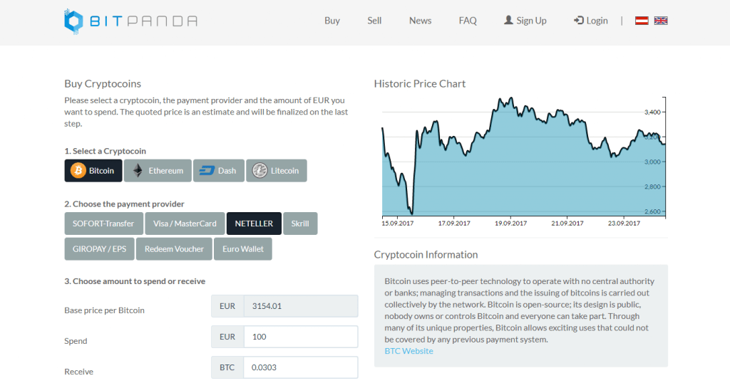 Order bitcoins from NETELLER at BitPanda