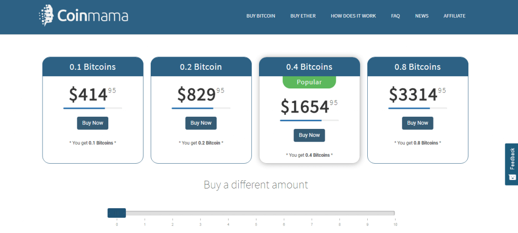 Order bitcoins with no verification on Coinmama