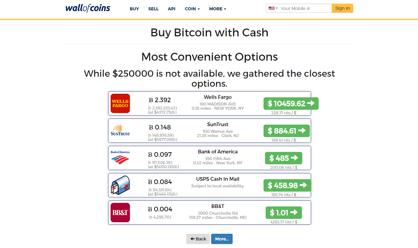 sell bitcoin for cash near me