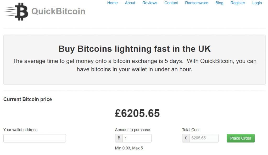 Buy bitcoin at QuickBitcoin