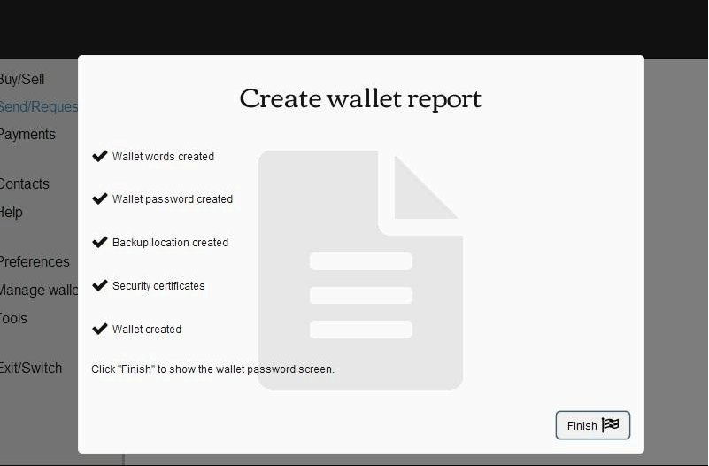 End the process of MultiBit wallet installation