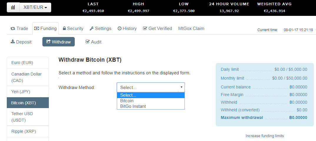 kraken bitcoin withdrawal limit