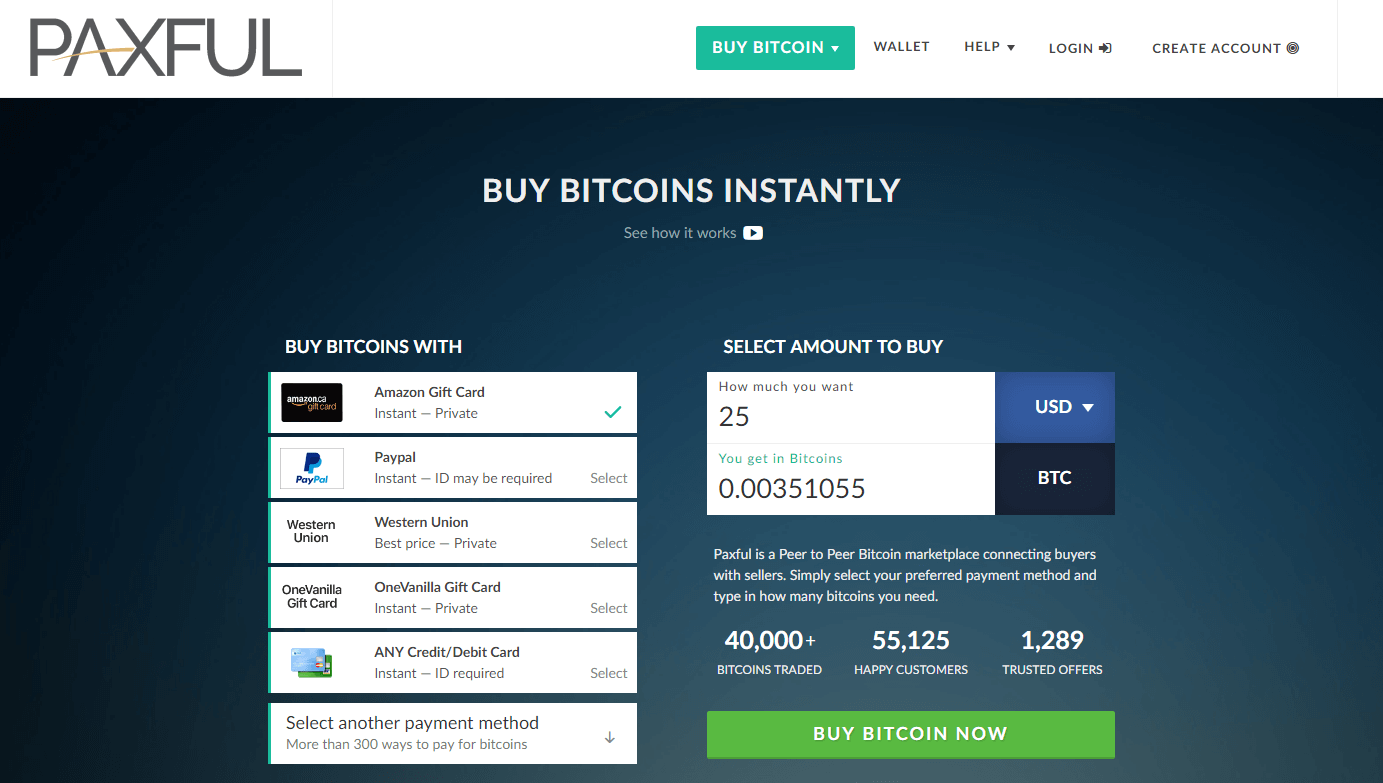 buy amazon for others in exchange for immediate bitcoin