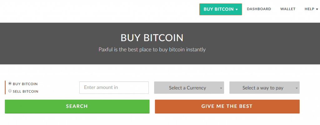 Purchase page at Paxful