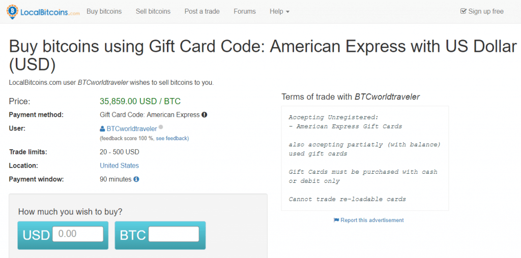 buying bitcoin with amex