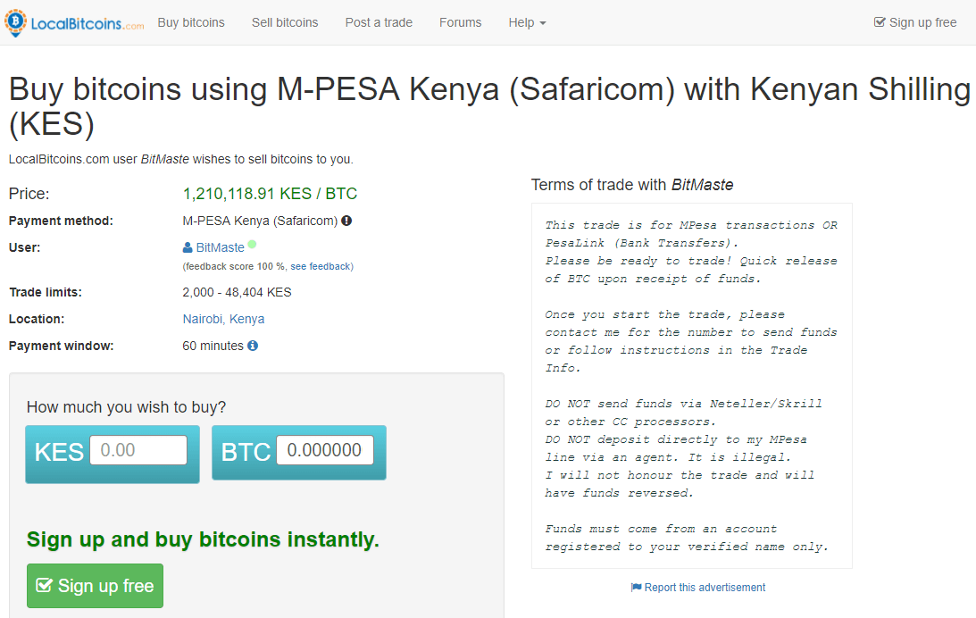 buying bitcoins via mpesa