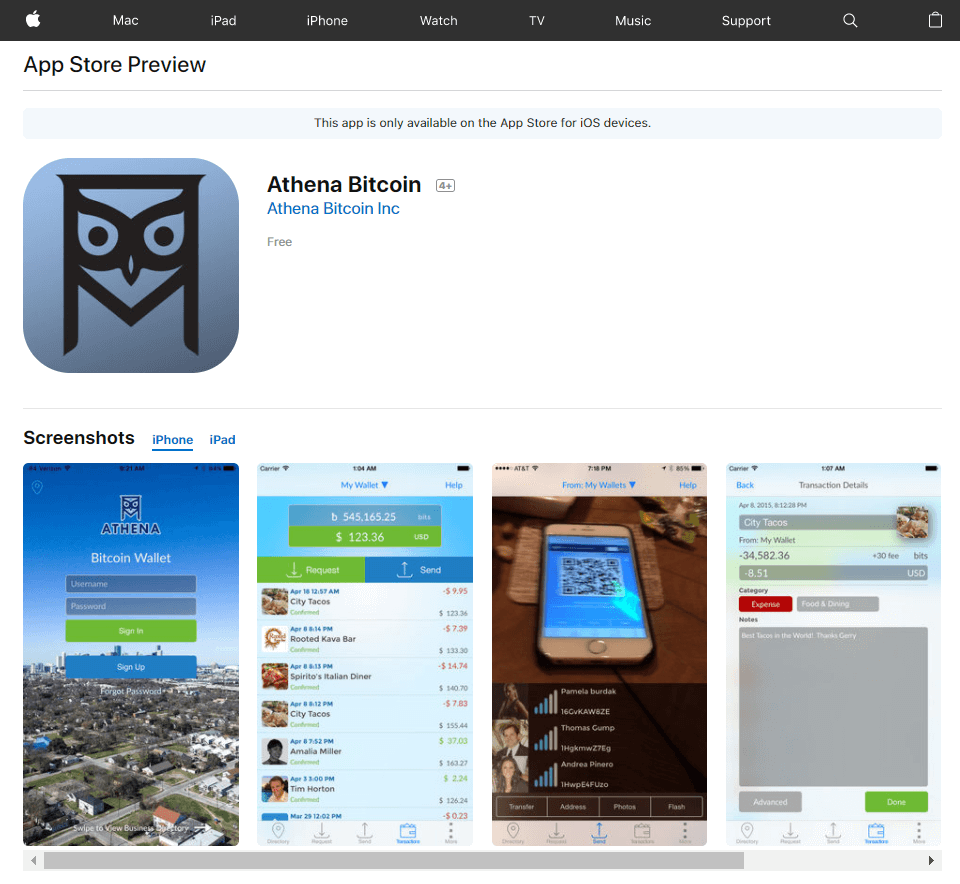 BitQuick mobile app for iOS