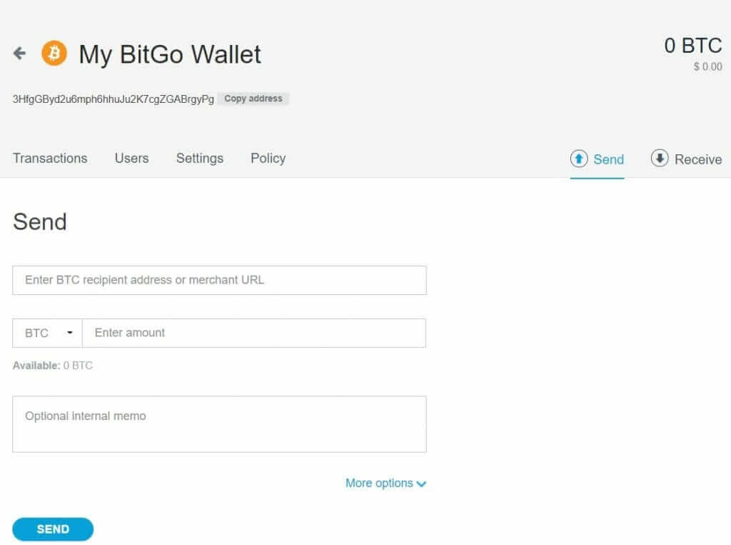 BitGo wallet transaction