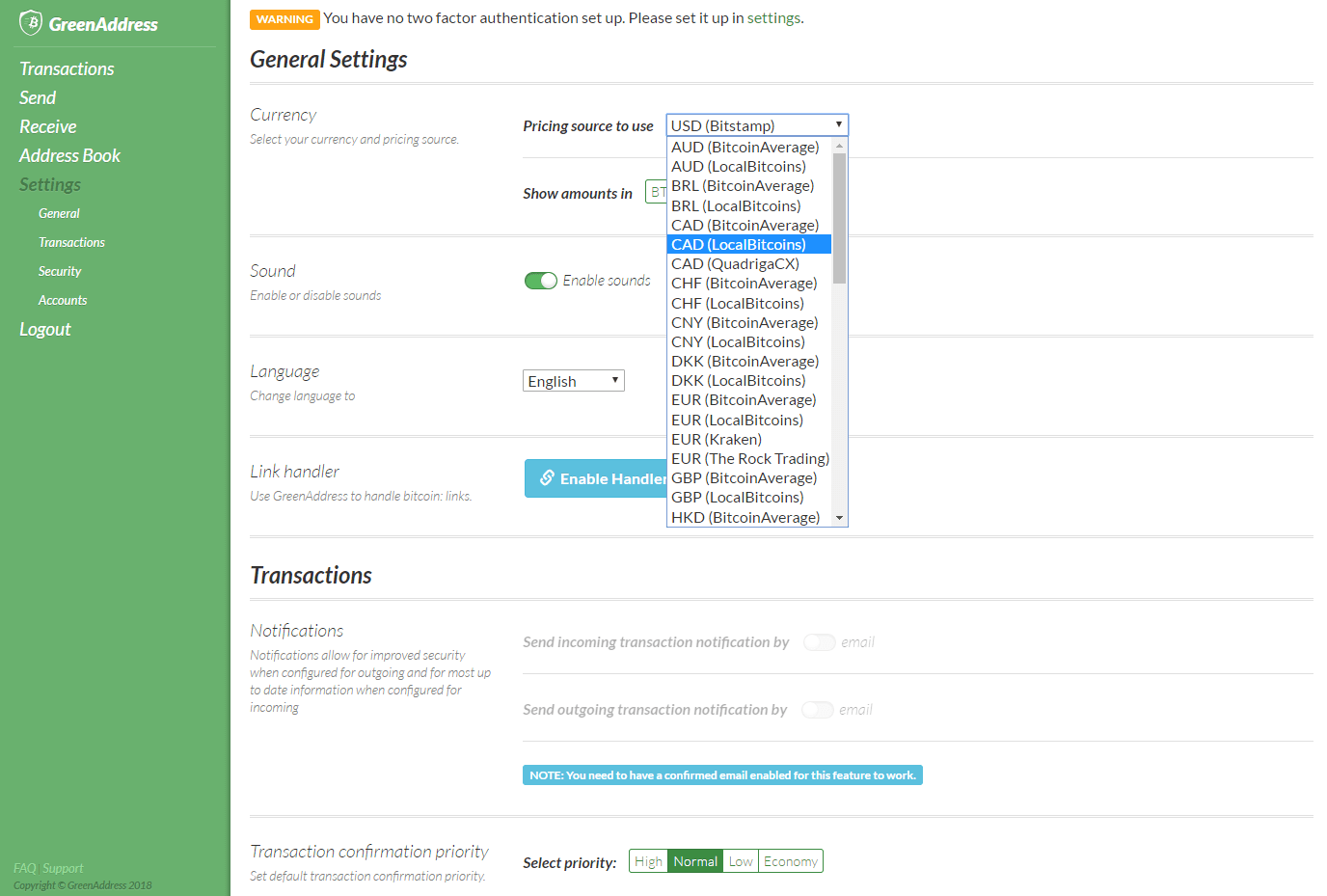 how to buy bitcoin with green address