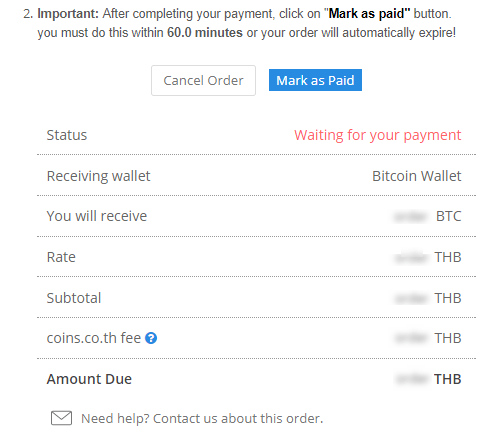 Click "Mark as Paid"