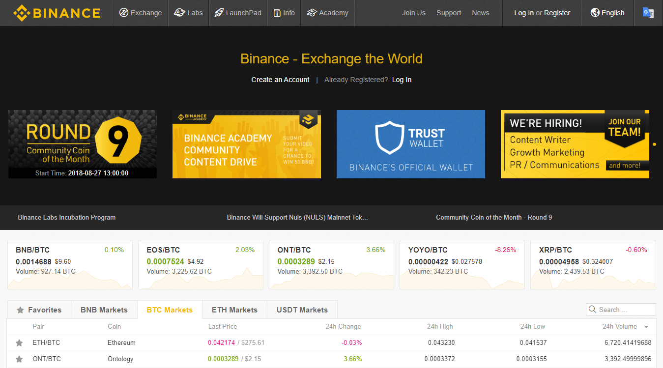 Cryptocurrency Exchange Finder